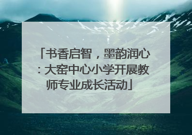 书香启智，墨韵润心：大窑中心小学开展教师专业成长活动