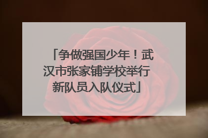 争做强国少年！武汉市张家铺学校举行新队员入队仪式