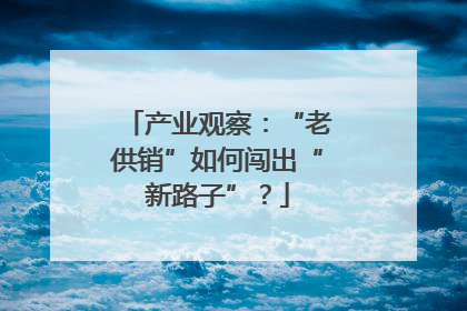 产业观察：“老供销”如何闯出“新路子”？