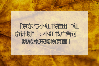 京东与小红书推出“红京计划”：小红书广告可跳转京东购物页面