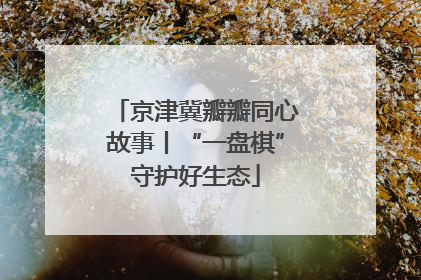 京津冀瓣瓣同心故事丨“一盘棋”守护好生态
