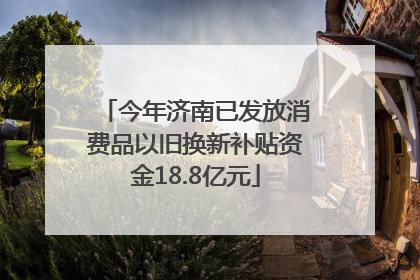 今年济南已发放消费品以旧换新补贴资金18.8亿元