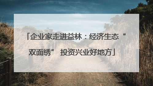 企业家走进益林：经济生态“双面绣” 投资兴业好地方