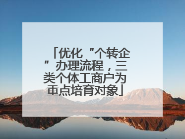 优化“个转企”办理流程，三类个体工商户为重点培育对象