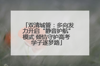 双清城管：多向发力开启“静音护航”模式 倾情守护高考学子逐梦路
