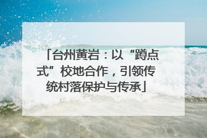 台州黄岩：以“蹲点式”校地合作，引领传统村落保护与传承