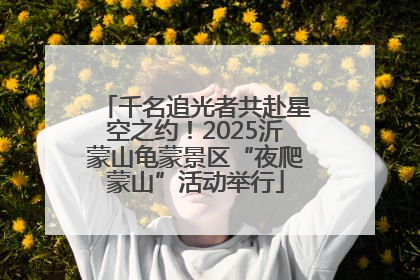 千名追光者共赴星空之约！2025沂蒙山龟蒙景区“夜爬蒙山”活动举行