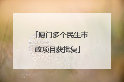 厦门多个民生市政项目获批复