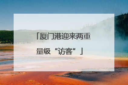 厦门港迎来两重量级“访客”