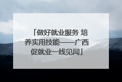 做好就业服务 培养实用技能——广西促就业一线见闻