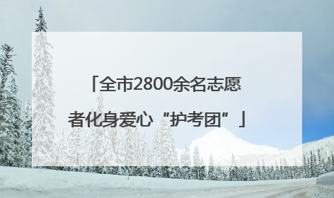 全市2800余名志愿者化身爱心“护考团”