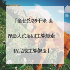全长约26千米 世界最大跨度四主缆悬索桥完成主缆架设