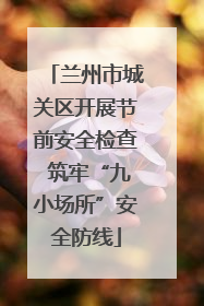 兰州市城关区开展节前安全检查 筑牢“九小场所”安全防线