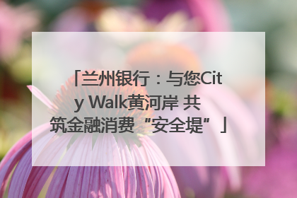 兰州银行：与您City Walk黄河岸 共筑金融消费“安全堤”