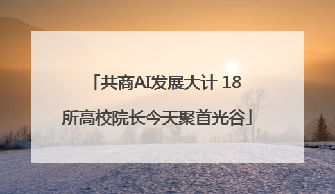 共商AI发展大计 18所高校院长今天聚首光谷
