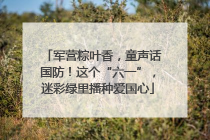 军营粽叶香，童声话国防！这个“六一”，迷彩绿里播种爱国心