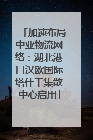 加速布局中亚物流网络：湖北港口汉欧国际塔什干集散中心启用
