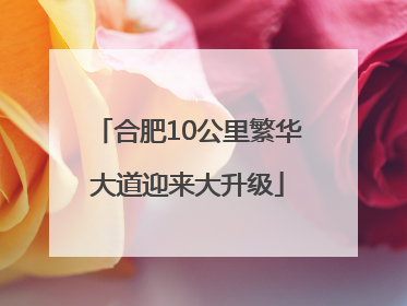 合肥10公里繁华大道迎来大升级