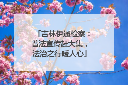 吉林伊通检察：普法宣传赶大集，法治之行暖人心