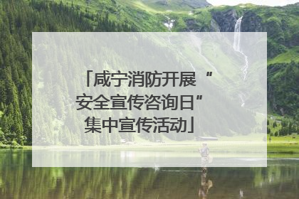 咸宁消防开展“安全宣传咨询日”集中宣传活动