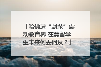 哈佛遭“封杀”震动教育界 在美留学生未来何去何从？