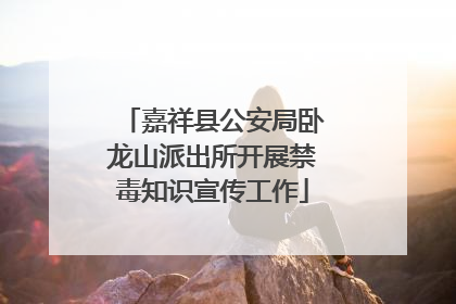 嘉祥县公安局卧龙山派出所开展禁毒知识宣传工作
