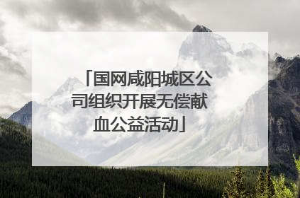 国网咸阳城区公司组织开展无偿献血公益活动
