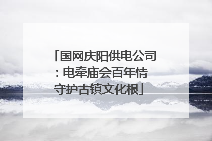 国网庆阳供电公司：电牵庙会百年情 守护古镇文化根