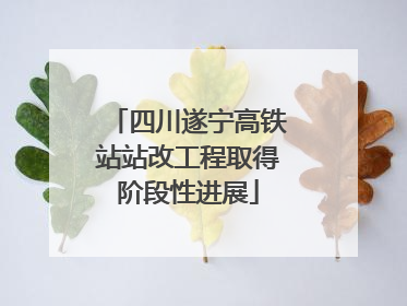 四川遂宁高铁站站改工程取得阶段性进展