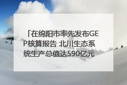 在绵阳市率先发布GEP核算报告 北川生态系统生产总值达590亿元｜新闻发布最前线