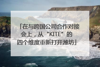 在与跨国公司合作对接会上，从“KITE”的四个维度重新打开潍坊