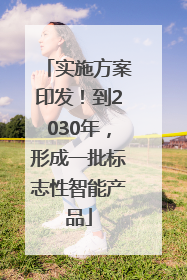 实施方案印发！到2030年，形成一批标志性智能产品