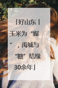 好山东丨玉米为“媒”，禹城与“糖”结缘30余年
