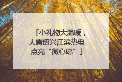 小礼物大温暖，大唐绍兴江滨热电点亮“微心愿”