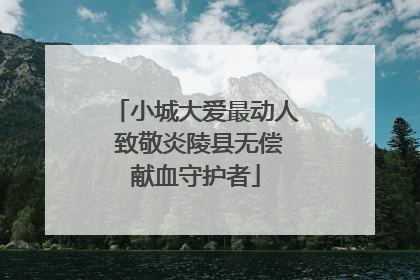 小城大爱最动人 致敬炎陵县无偿献血守护者