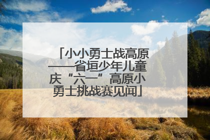 小小勇士战高原——省垣少年儿童庆“六一”高原小勇士挑战赛见闻