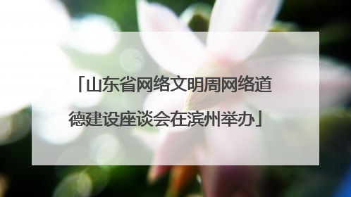 山东省网络文明周网络道德建设座谈会在滨州举办
