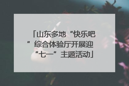 山东多地“快乐吧”综合体验厅开展迎“七一”主题活动