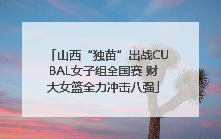 山西“独苗”出战CUBAL女子组全国赛 财大女篮全力冲击八强