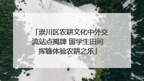 崇川区农耕文化中外交流站点揭牌 留学生田间挥镰体验农耕之乐
