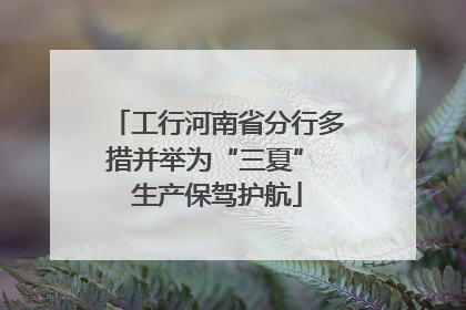 工行河南省分行多措并举为“三夏” 生产保驾护航