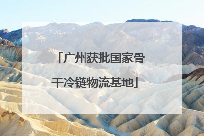 广州获批国家骨干冷链物流基地