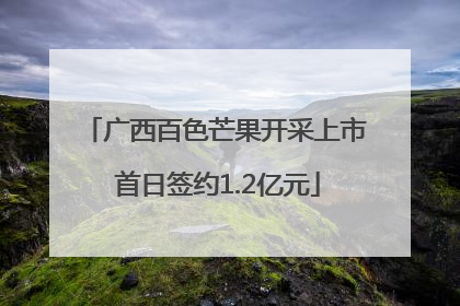 广西百色芒果开采上市 首日签约1.2亿元