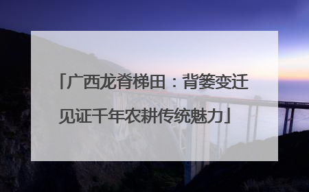 广西龙脊梯田：背篓变迁见证千年农耕传统魅力