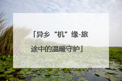 异乡“机”缘-旅途中的温暖守护