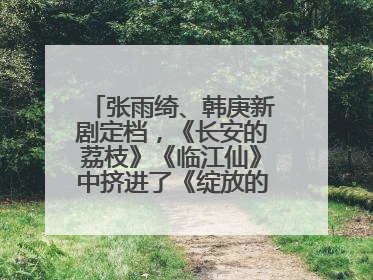 张雨绮、韩庚新剧定档，《长安的荔枝》《临江仙》中挤进了《绽放的许开心》