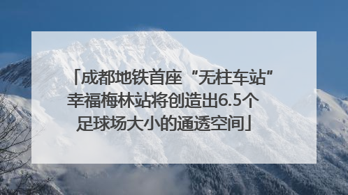 成都地铁首座“无柱车站”幸福梅林站将创造出6.5个足球场大小的通透空间