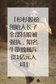 杉杉股份创始人长子全部持股被强执，知名牛散魏巍斥资1亿元入局