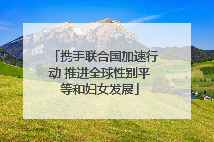 携手联合国加速行动 推进全球性别平等和妇女发展
