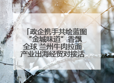 政企携手共绘蓝图 “金城味道”香飘全球 兰州牛肉拉面产业出海经贸对接活动硕果丰饶